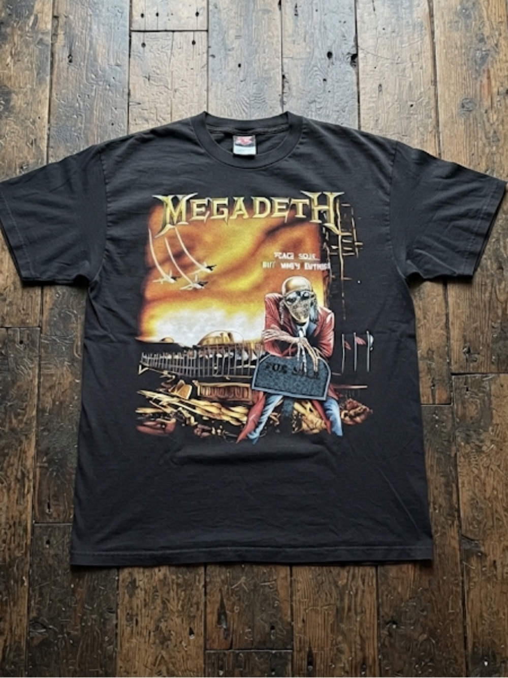 Megadeth Tour Shirt Black Graphic Size Large
